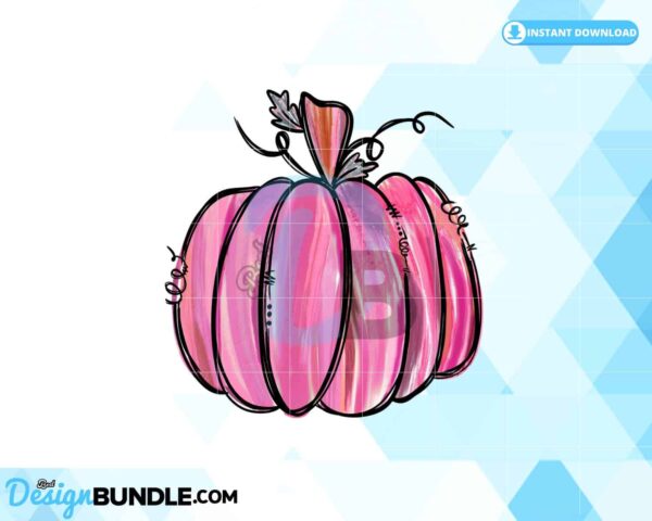 pumpkin-painted-pink-watercolor-fall-png