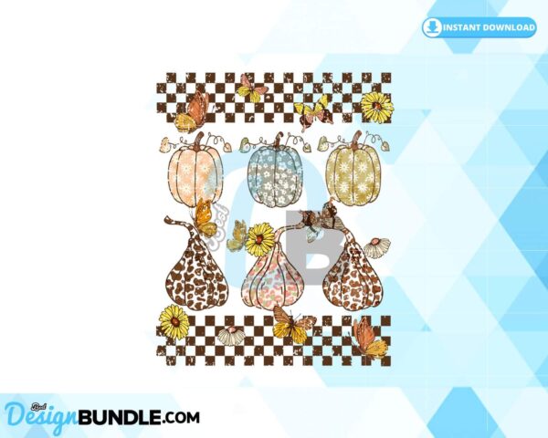 retro-fall-pumpkin-season-checkered-boho
