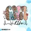 CNA Floral Leopard Retro Nurse Fall PNG cna-floral-leopard-retro-nurse-fall-png