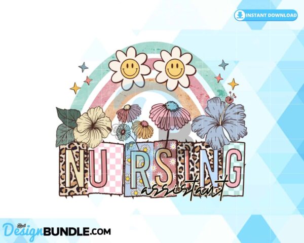 nurse-retro-wildflowers-boho-rainbow