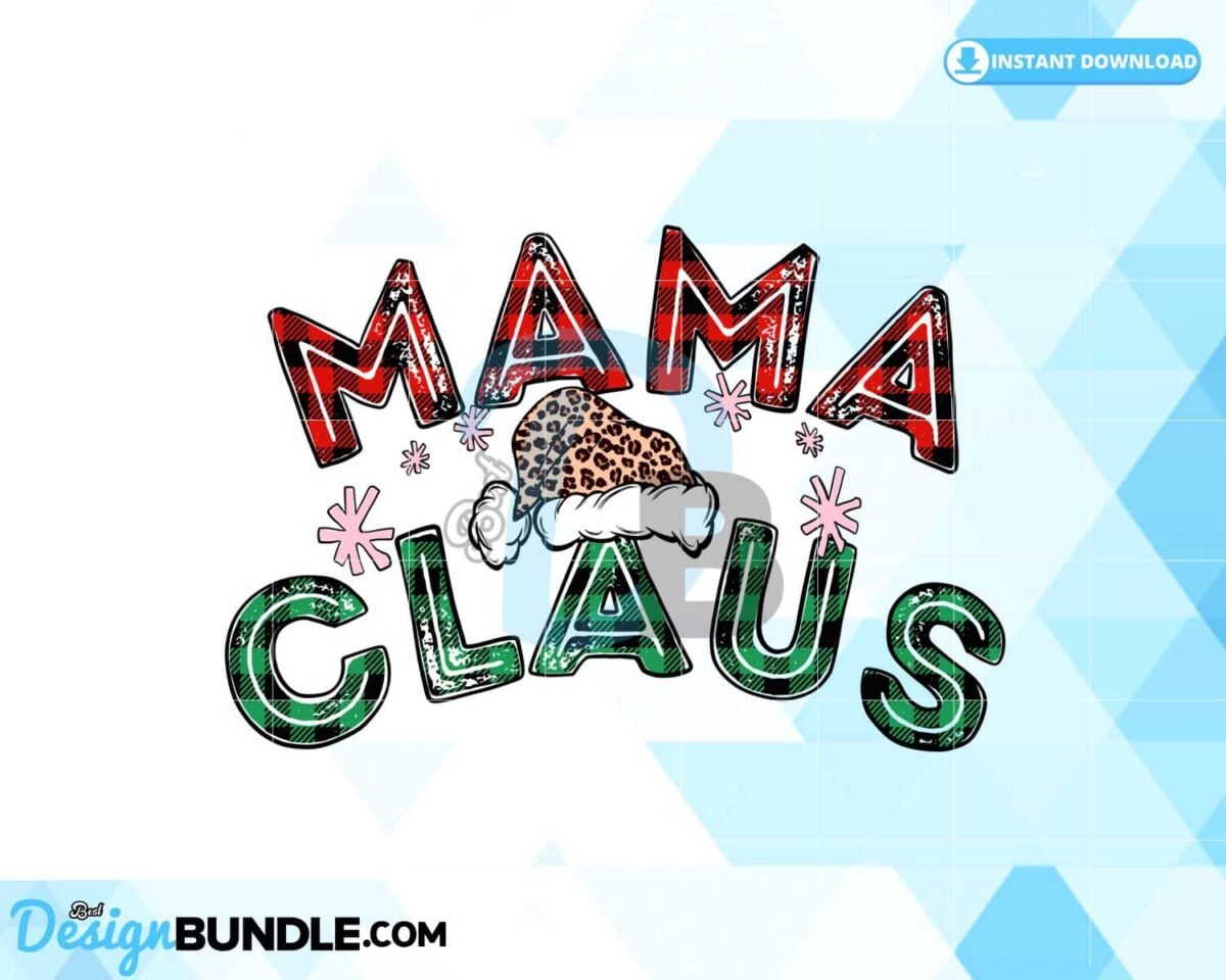 mama-claus-retro-christmas-buffalo-plaid