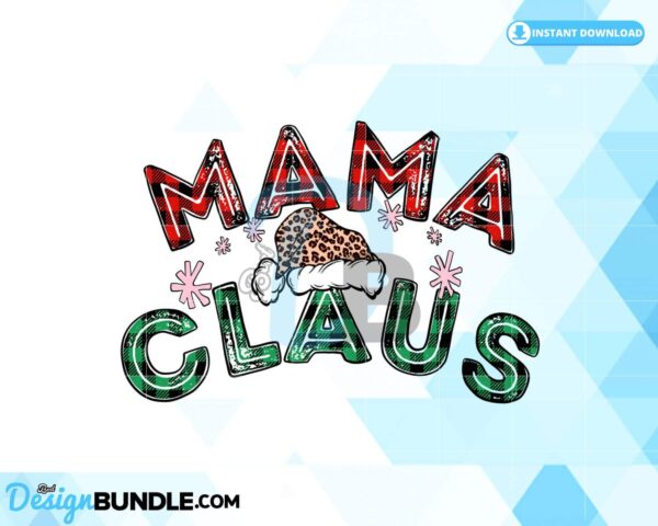 mama-claus-retro-christmas-buffalo-plaid