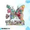 Teacher Life Retro Flowers Butterfly PNG teacher-life-retro-flowers-butterfly-png