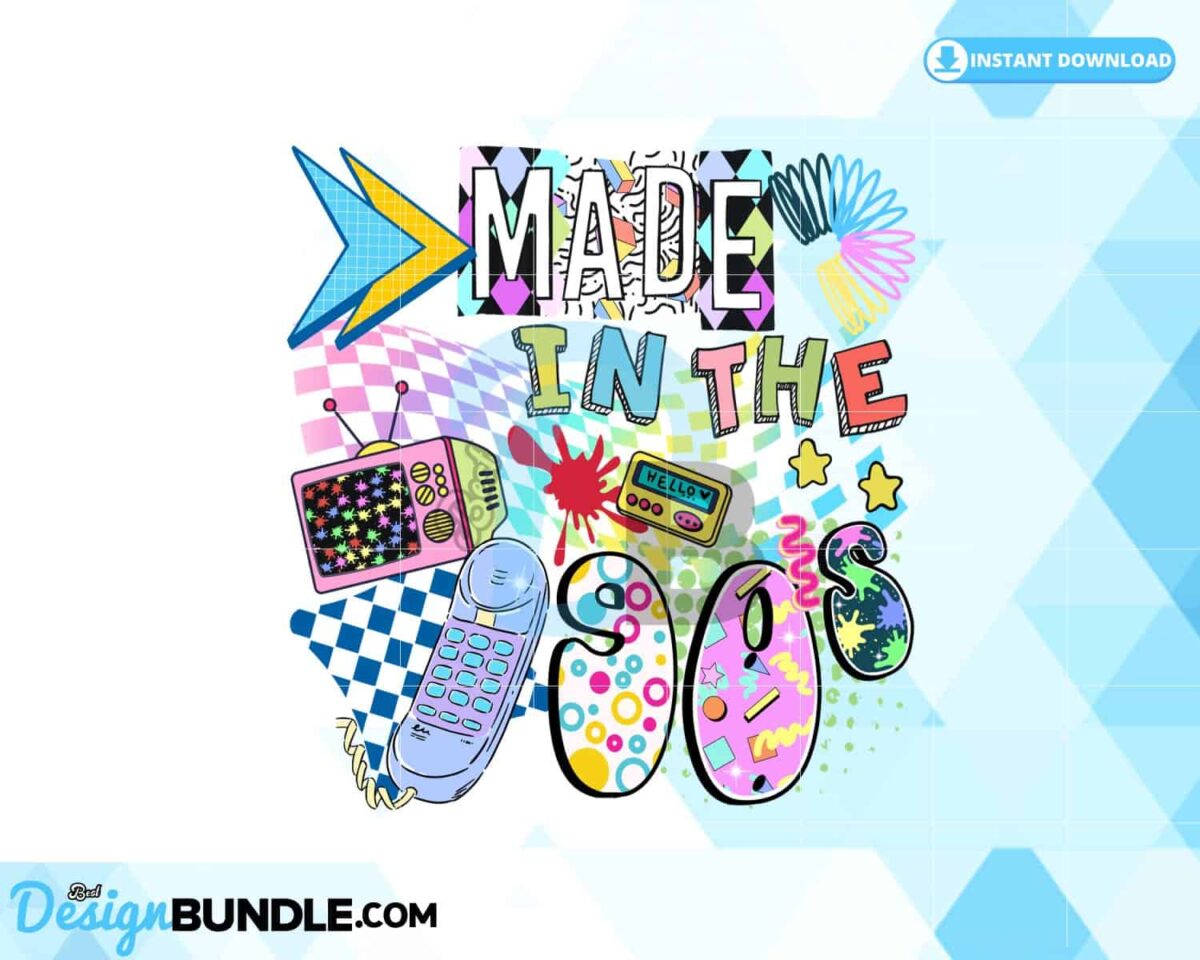 made-in-the-90s-retro-music-vintage-png