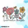 Grow Positive Thoughts Flowers Doodle grow-positive-thoughts-flowers-doodle