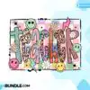 teacher-doodle-smiley-flowers-checkered