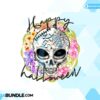 skeleton-happy-halloween-flowers-print