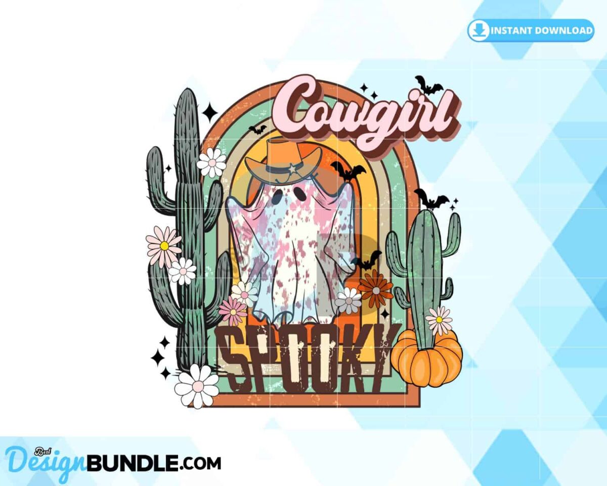 cowgirl-spooky-retro-halloween-cactus