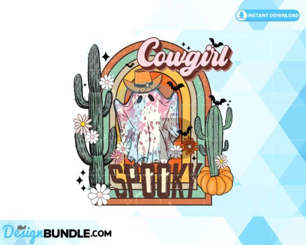 cowgirl-spooky-retro-halloween-cactus