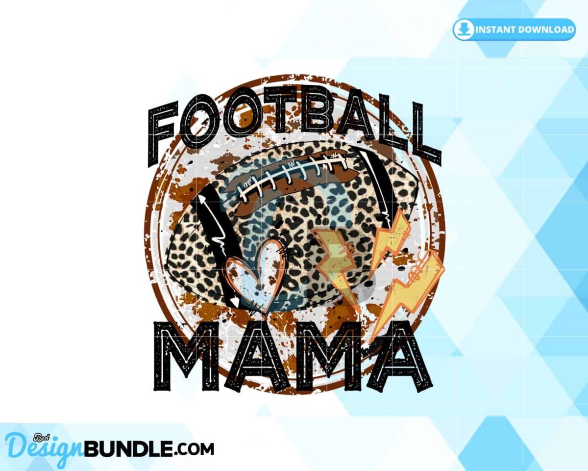 football-mama-cowhide-lightning-bolt-png