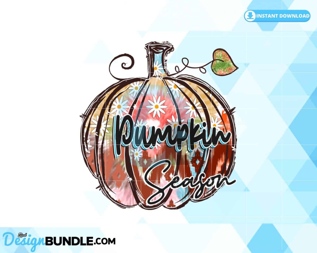pumpkin-season-daisy-flower-tie-dye-png