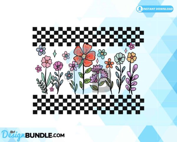 retro-wildflowers-doodle-checkered-png