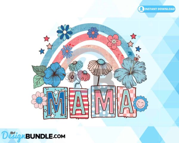 america-retro-wildflower-rainbow-mama