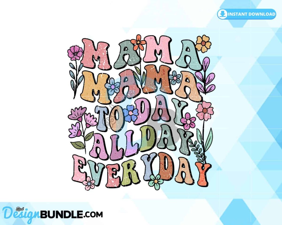 mama-retro-boho-flowers-quote-png