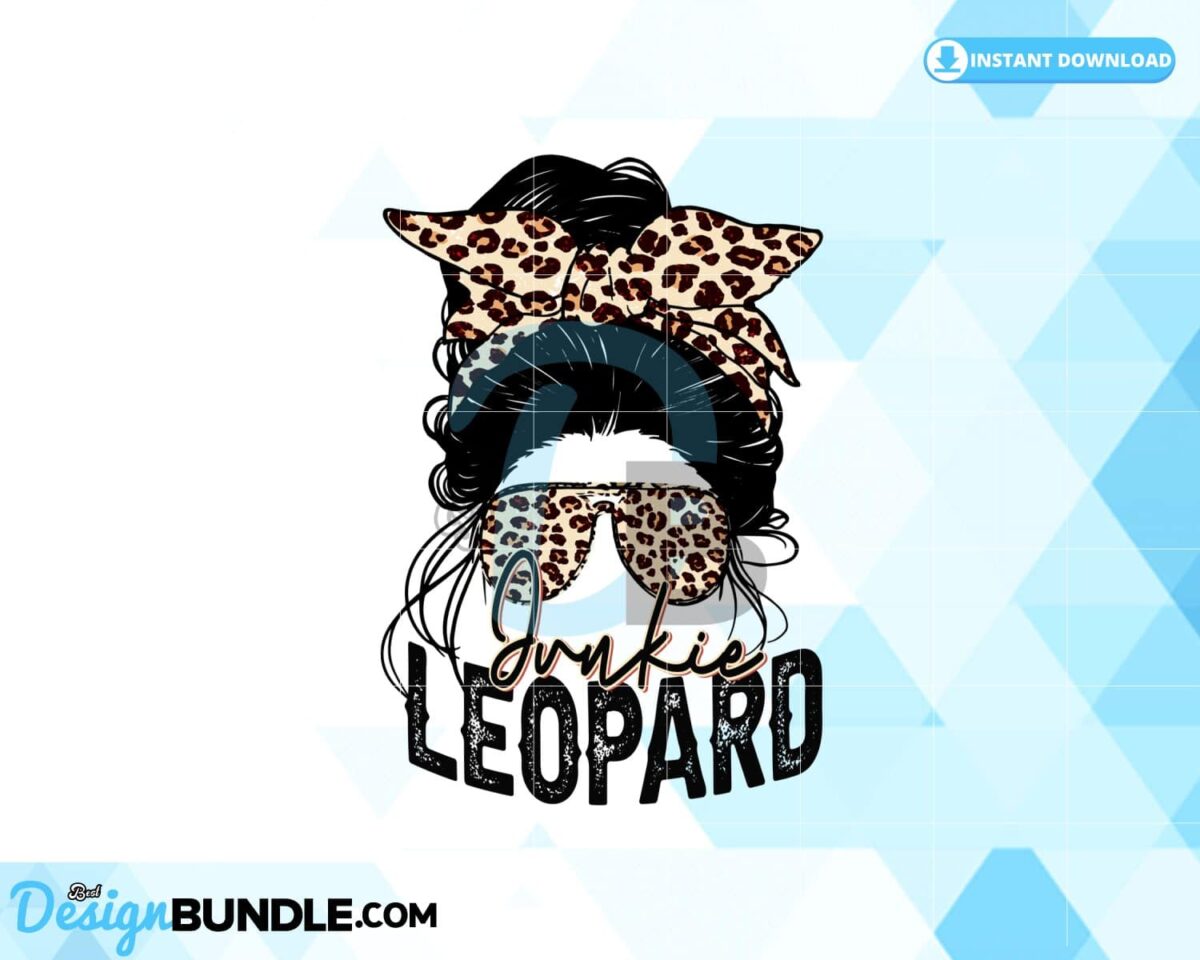 mama-messy-bun-junkie-leopard-print-png