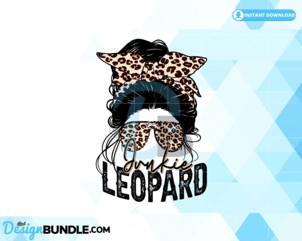 mama-messy-bun-junkie-leopard-print-png