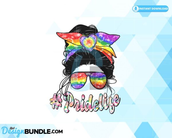 pride-life-messy-bun-tie-dye-sublimation