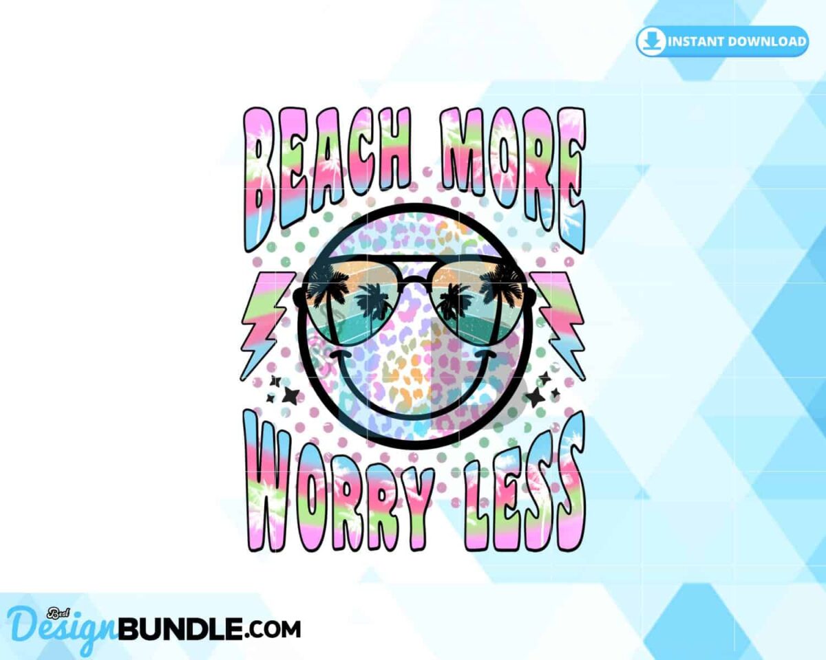 beach-more-worry-less-retro-smiley-face