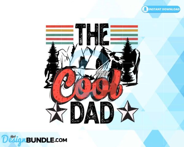 the-cool-dad-fathers-day-retro-png