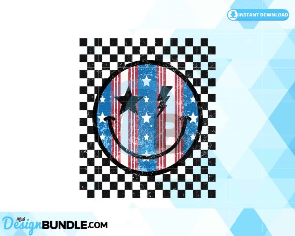 retro-smiley-face-america-checkered-png