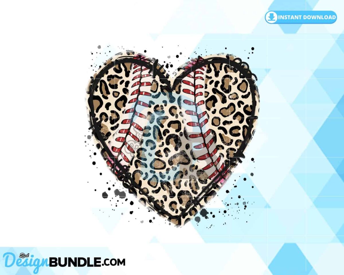 baseball-western-heart-leopard-clipart