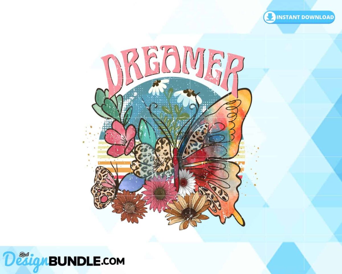 dreamer-butterfly-retro-boho-flower-png