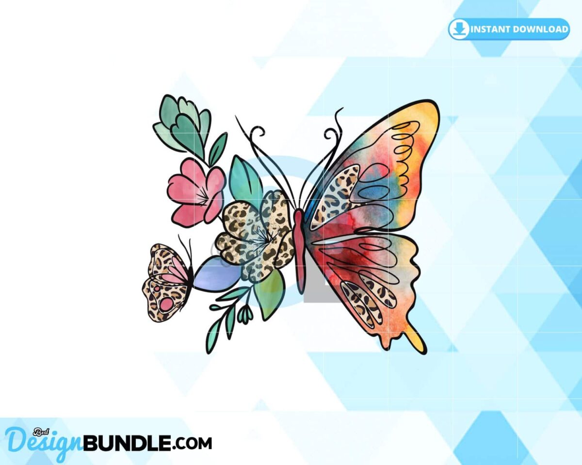 butterfly-retro-boho-flower-sublimation