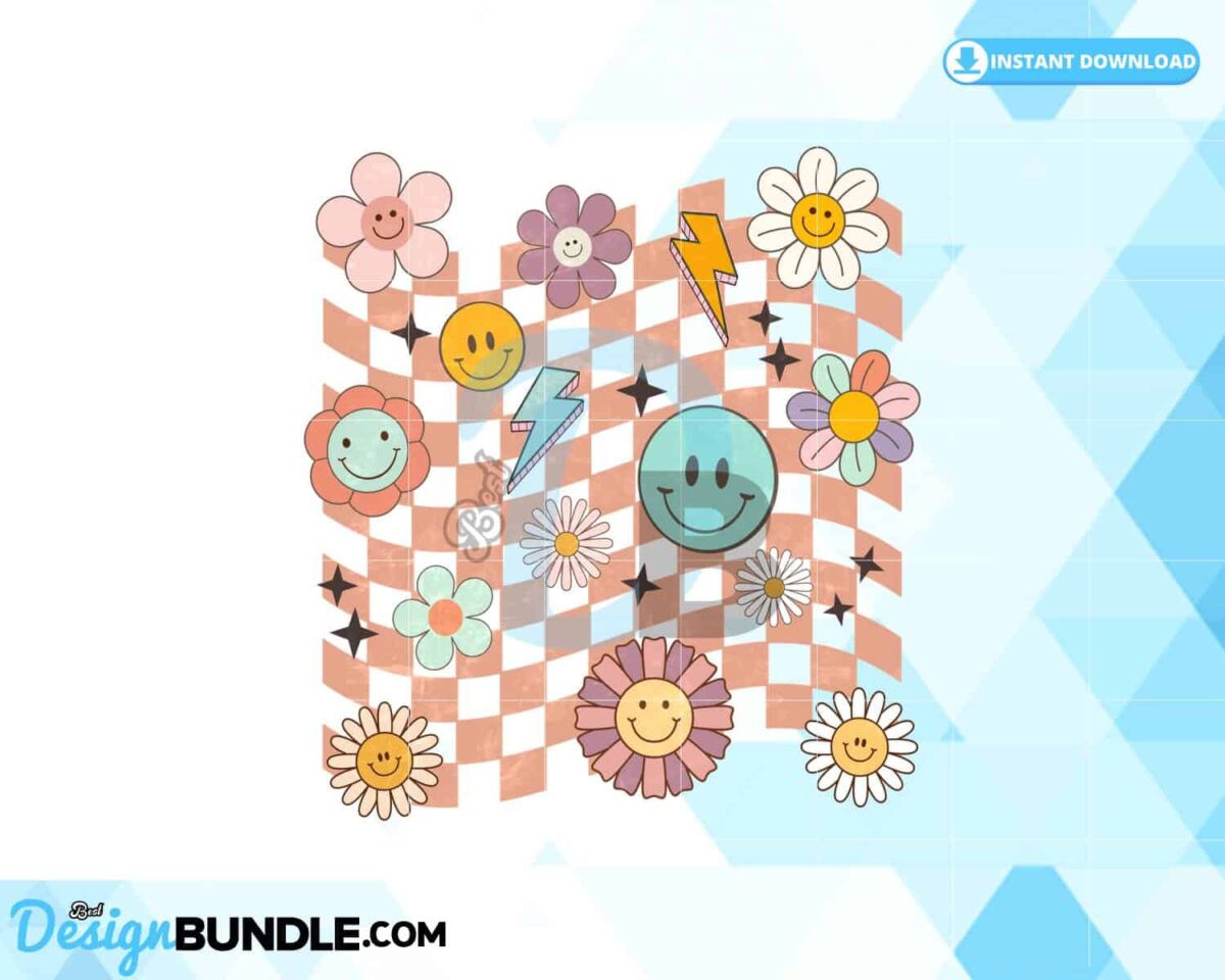 stay-groovy-retro-flowers-groovy-checker