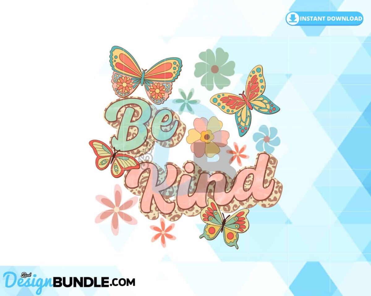 be-kind-png-retro-floral-inspirational