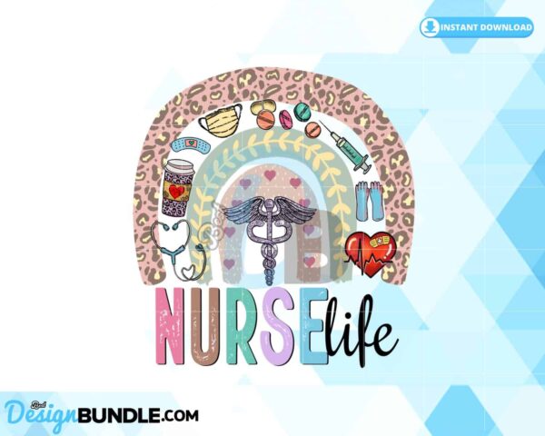 nurse-life-retro-rainbow-sublimation