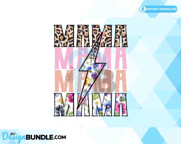 mama-stacked-lightning-bolt-flower-png