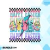 checkered-happy-easter-bunny-retro-png