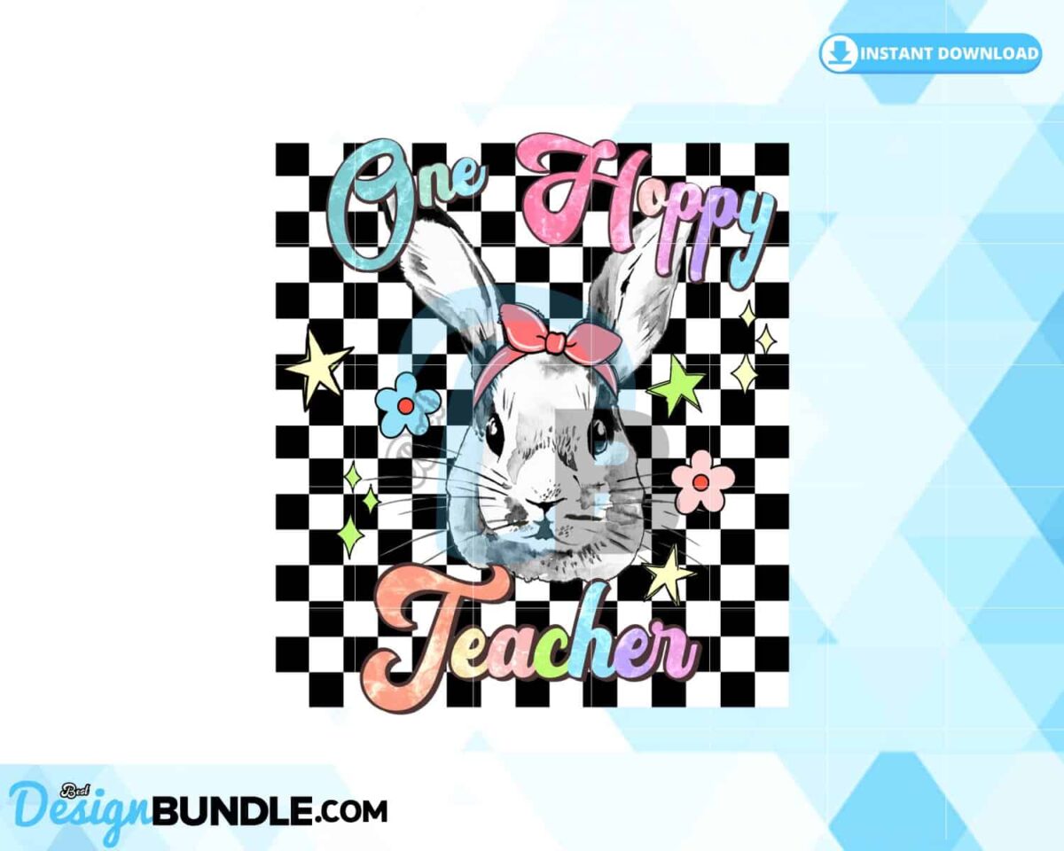 teacher-easter-bunny-retro-sublimation