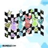 checkered-happy-easter-bunny-retro-png