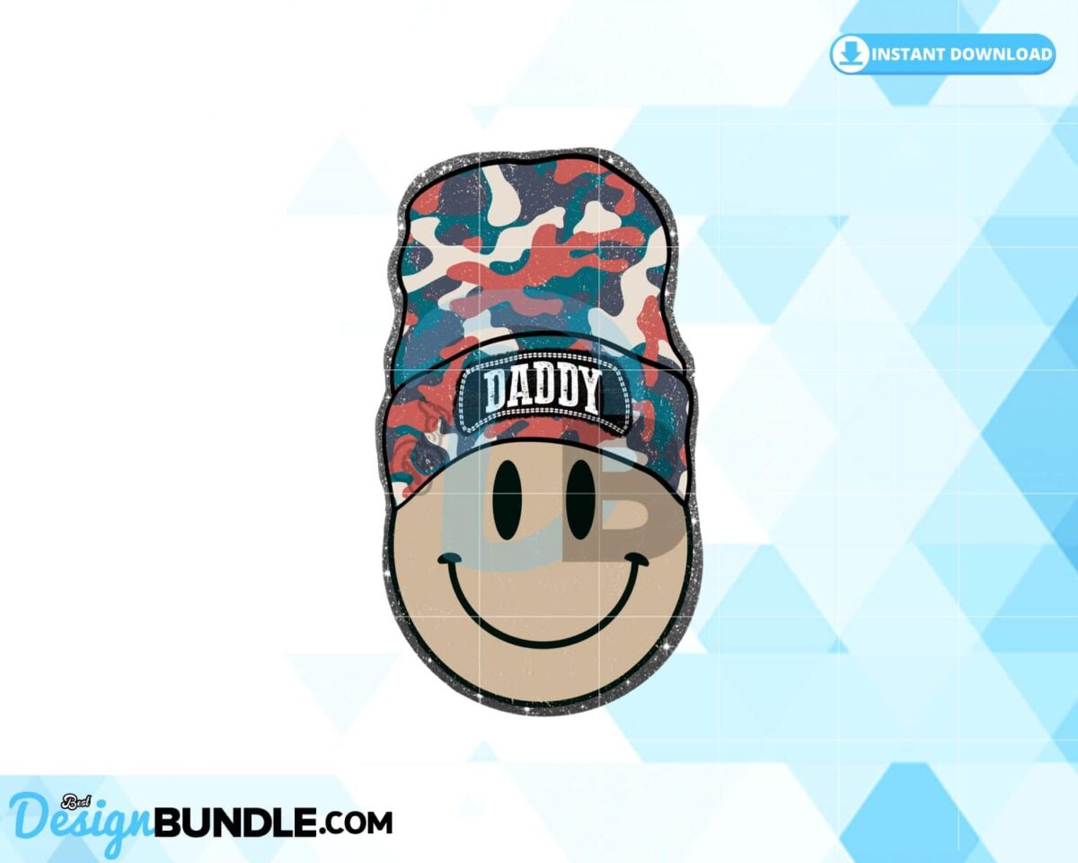 smiley-face-beanie-retro-daddy-camo-png