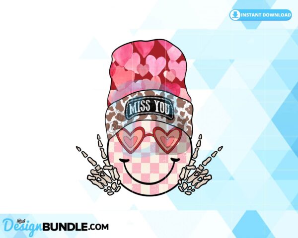smiley-face-beanie-retro-miss-you-png
