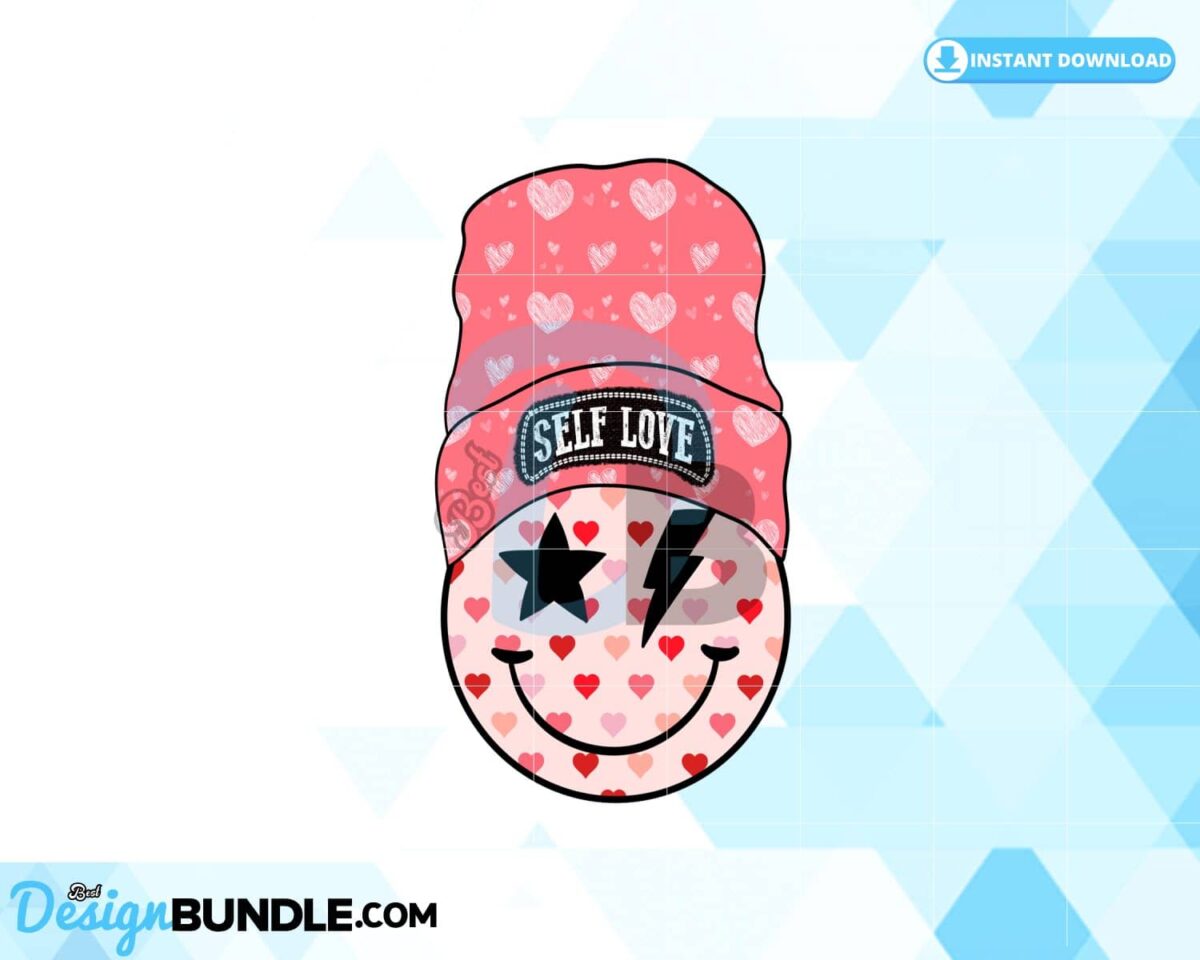 smiley-face-beanie-retro-self-love-png