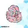 Santa Pink Christmas Ho Ho Ho Retro PNG santa-pink-christmas-ho-ho-ho-retro-png