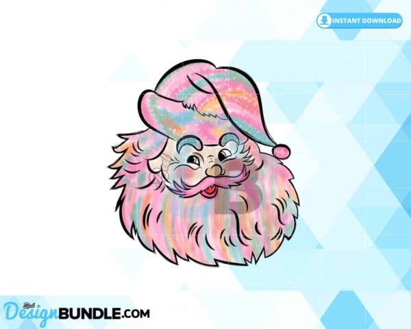 santa-pink-christmas-ho-ho-ho-retro-png