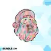 Santa Pink Christmas Ho Ho Ho Retro PNG santa-pink-christmas-ho-ho-ho-retro-png