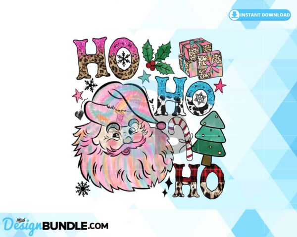 santa-ho-ho-ho-pink-merry-christmas-png