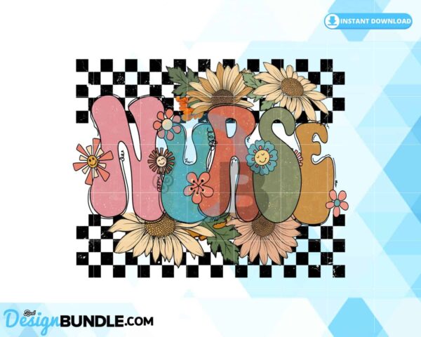 nurse-groovy-flowers-retro-sublimation