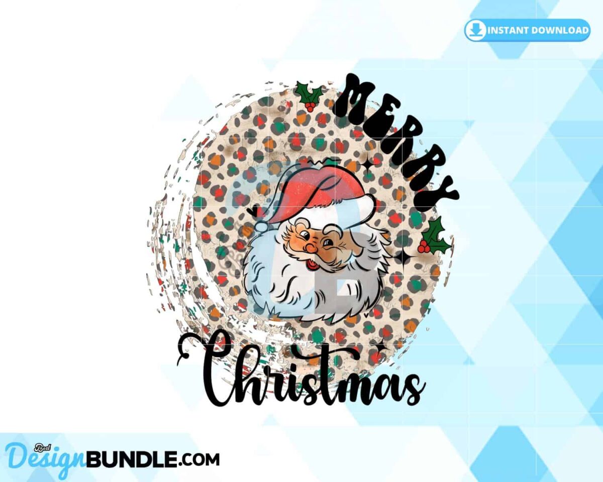 santa-merry-christmas-retro-sublimation