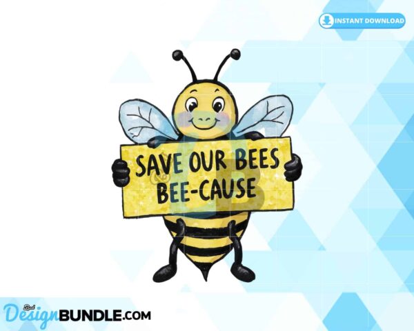 save-our-bees-beecause-clipart-png