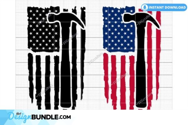 construction-hammer-american-flag-svg
