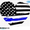 police-heart-svg-heart-blue-line-svg