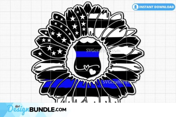 police-sunflower-flag-svg-police-svg