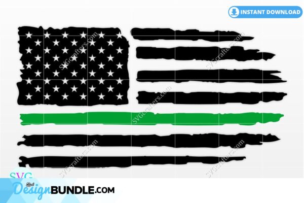 american-distressed-flag-thin-green-line