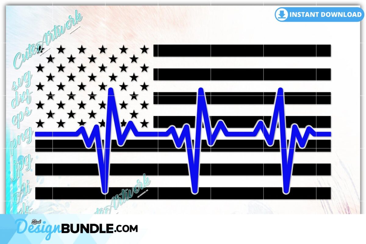 heartbeat-american-flag-police
