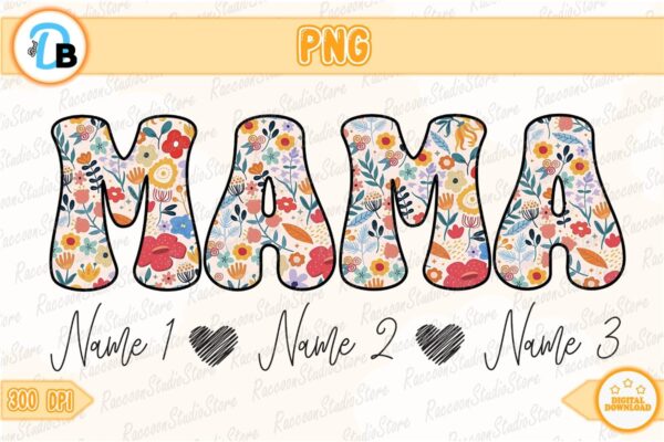 name-custom-mama-png-retro-mom-png-instant-download